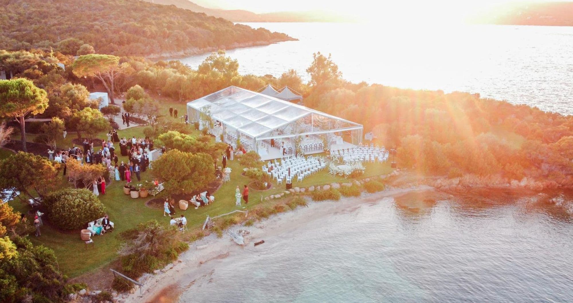 Il marquee di Li Capanni al tramonto